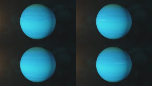 现实的行星天王星在深空间旋转高清在线视频素材下载
