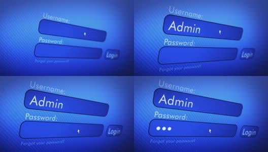登录页面显示登录名和密码高清在线视频素材下载