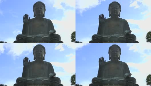 香港天坛青铜佛像特写高清在线视频素材下载
