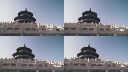 祈年殿位于北京天坛，在冬天阳光明媚的日子里。中国传统文化。稳固射击高清在线视频素材下载
