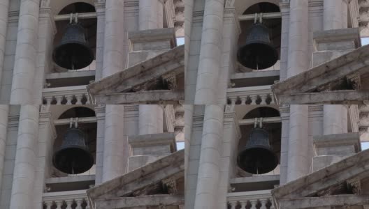 阿根廷圣达菲省罗萨里奥大教堂的钟。高清在线视频素材下载