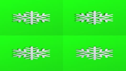 在绿幕上的雪花复制空间背景动画素材视频-圣诞节，新年，冬天，购物，市场营销，企业和商业的概念-贺卡动画-包括绿幕为色彩键控高清在线视频素材下载
