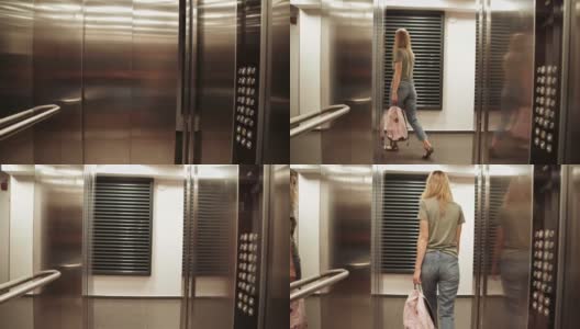 电梯门开了，那个女人走了出去高清在线视频素材下载