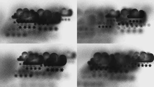 云:暴雨和降雪(循环)高清在线视频素材下载