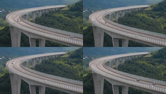 高速公路，高架桥上的日常交通高清在线视频素材下载