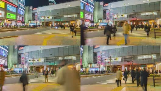 日本东京秋叶原地区的4K延时摄影。(放大相机视图)高清在线视频素材下载