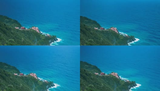 Manarola Cinque Terre 时间流逝从上面高清在线视频素材下载