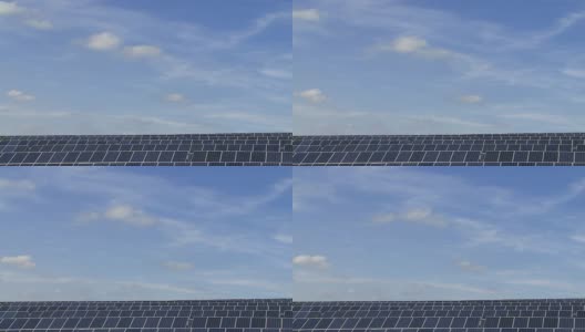 蓝天前的高清太阳能公园(延时)高清在线视频素材下载
