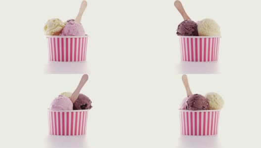 纸杯冰淇淋高清在线视频素材下载