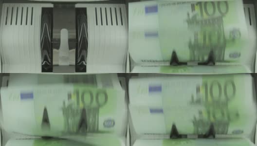 点钞机:欧元高清在线视频素材下载