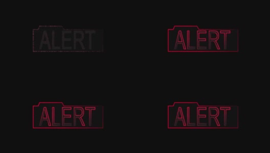Alert红色警告信息文本高清在线视频素材下载