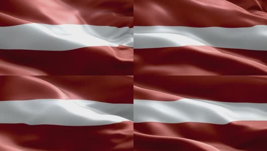 拉脱维亚国旗波浪图案可循环元素高清在线视频素材下载