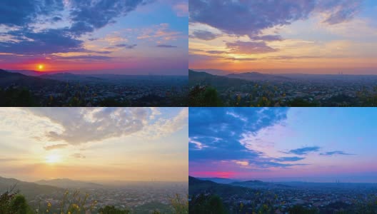 巴塞罗那的Collserola山日出高清在线视频素材下载