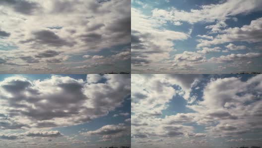 移动的白云和蓝天的时间流逝高清在线视频素材下载