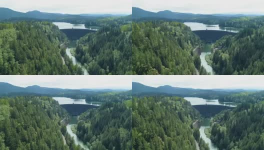 华盛顿尼斯奎利河的阿尔德湖大坝高清在线视频素材下载