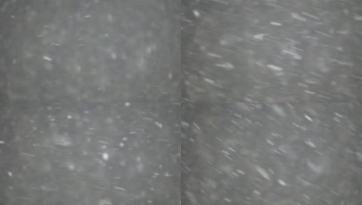 暴风雪中雪花划过屏幕(高清)高清在线视频素材下载
