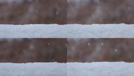 雪花落在雪堆上高清在线视频素材下载