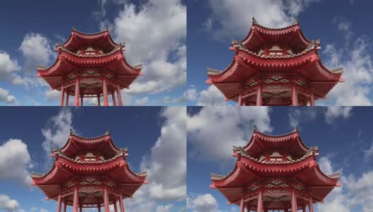 大雁塔是位于中国陕西省西安(西安，西安)南部的佛塔高清在线视频素材下载