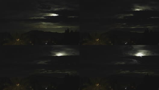 晚上，满月在云间消失高清在线视频素材下载
