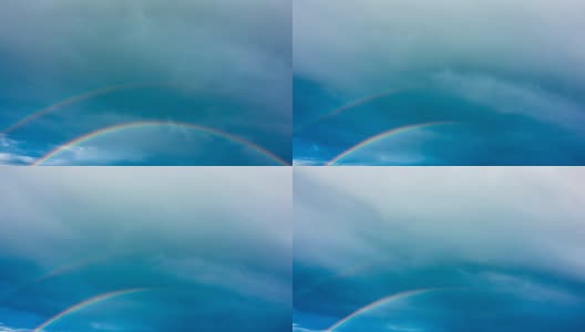 雨后天空中的彩虹，延时高清在线视频素材下载
