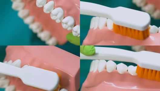 适当的刷牙建议来自临床医生，口腔护理，药物高清在线视频素材下载