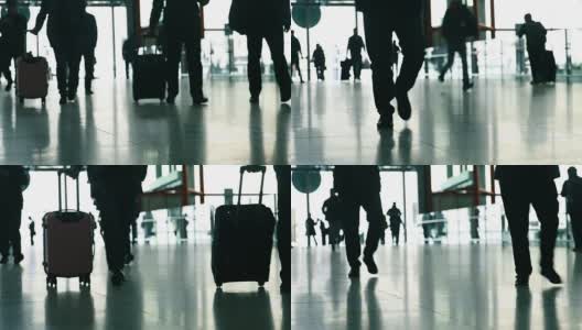 乘客在机场散步高清在线视频素材下载