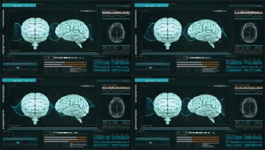 有数据分析能力的人脑高清在线视频素材下载