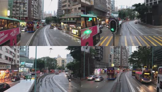 雨天香港电车之旅-天后至维多利亚公园高清在线视频素材下载