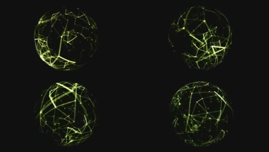 神经丛技术科学纺丝球高清在线视频素材下载
