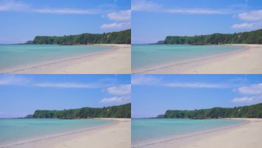 位于冲绳岛东部的一个美丽的天然海滩高清在线视频素材下载