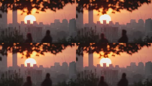 伦敦摩天大楼上的日落是这个系列的一部分高清在线视频素材下载
