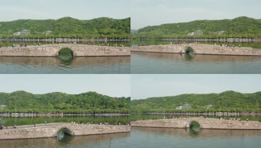 鸟瞰杭州西湖景观，中国。高清在线视频素材下载