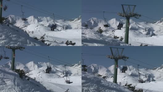 在滑雪缆车上高清在线视频素材下载