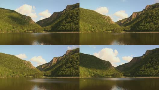 山崖和湖-时间流逝高清在线视频素材下载