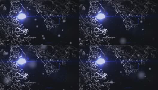 冬季背景-夜灯高清在线视频素材下载