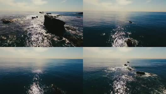 夏日阳光下美丽的拉古纳海滩鸟瞰图高清在线视频素材下载