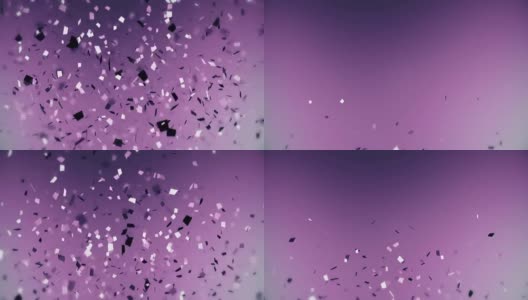 紫色的五彩纸屑背景高清在线视频素材下载