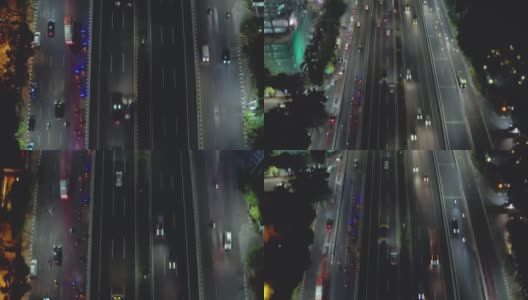 雅加达内环路上的夜间交通高清在线视频素材下载