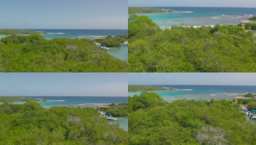 航拍加勒比海美丽岛屿高清在线视频素材下载