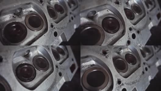 汽车发动机缸体缸盖的摄影小车高清在线视频素材下载