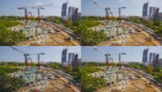 Timelapse Video新加坡建筑工地高清在线视频素材下载