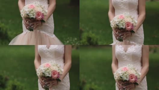 乡村婚礼花束高清在线视频素材下载