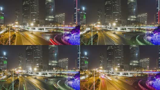 夜景时光，上海，中国高清在线视频素材下载
