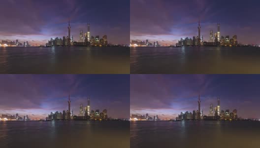 4K-Time lapon -上海外滩日出高清在线视频素材下载