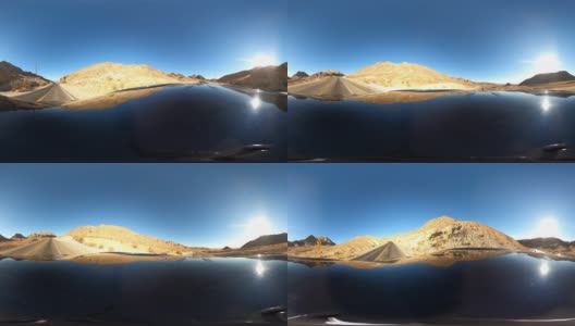 沙漠中穿越山口(等矩形360 VR)高清在线视频素材下载