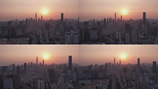 近深圳市区天际线景观高清在线视频素材下载