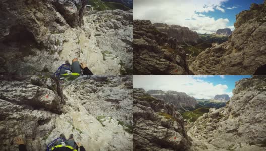视点视频:阿尔卑斯山上的费拉塔高清在线视频素材下载
