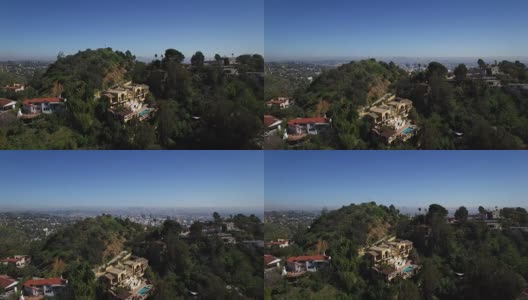 好莱坞山空中高清在线视频素材下载