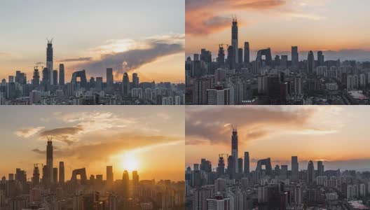 T/L WS HA TD Beijing Urban Skyline and CBD at Sunset /北京，中国高清在线视频素材下载