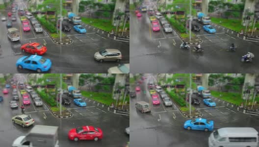 十字路口和雨高清在线视频素材下载